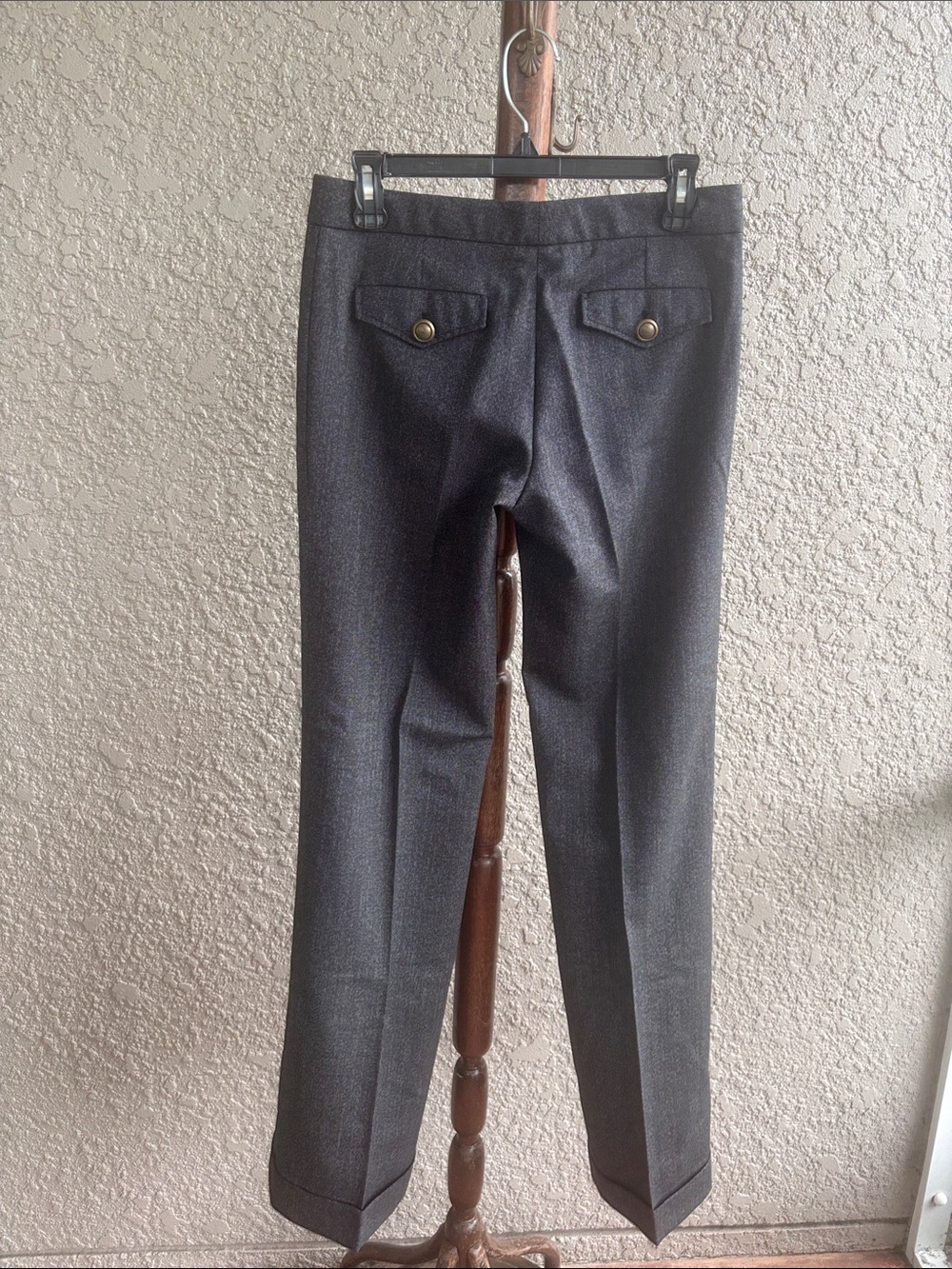Gucci Dark Charcoal Gray Tailored Dress Pants